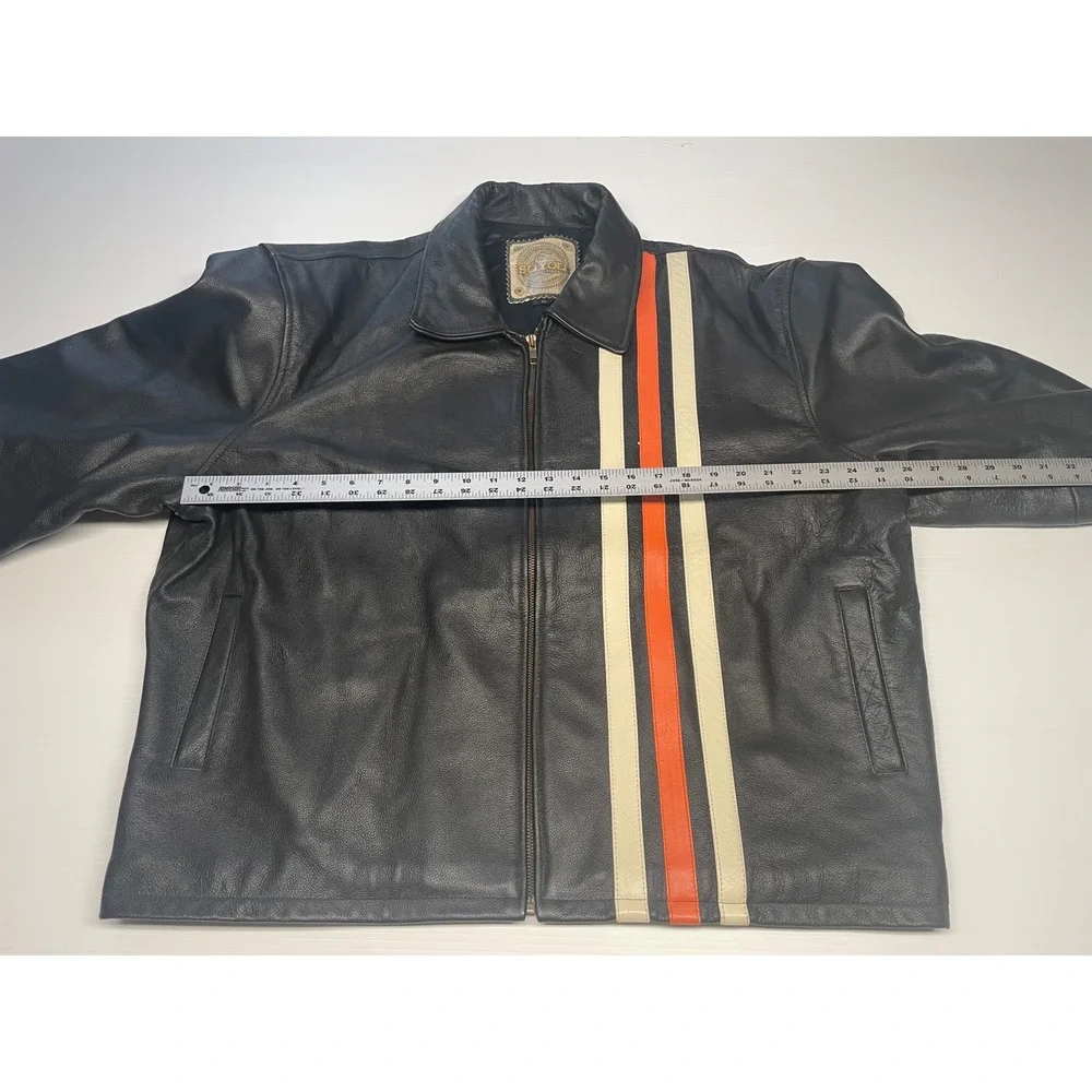 Saxon Geek Squad Leather Jacket XXL Black Moto‎ Bomber Best Buy Uniform 2X